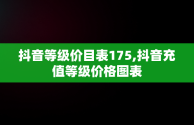 抖音等级价目表175,抖音充值等级价格图表