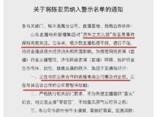 网络主播警示名单,违法失德艺人列入网络主播警示名单