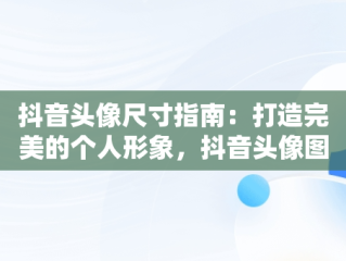 抖音头像尺寸指南：打造完美的个人形象，抖音头像图片一般多大像素 