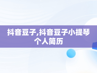 抖音豆子,抖音豆子小提琴个人简历