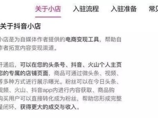 抖音小店官网入口(抖音小店官网登录入口网址)