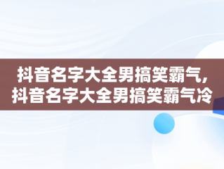 抖音名字大全男搞笑霸气,抖音名字大全男搞笑霸气冷酷