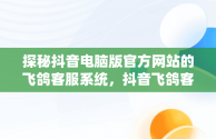 探秘抖音电脑版官方网站的飞鸽客服系统，抖音飞鸽客户端 