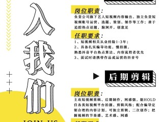 短视频拍摄剪辑招聘,短视频拍摄剪辑招聘模板