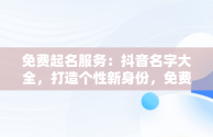 免费起名服务：抖音名字大全，打造个性新身份，免费起名抖音名字大全霸气 