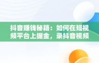 抖音赚钱秘籍：如何在短视频平台上掘金，录抖音视频技巧 