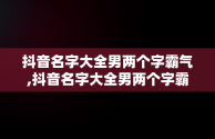 抖音名字大全男两个字霸气,抖音名字大全男两个字霸气英文