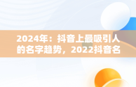 2024年：抖音上最吸引人的名字趋势，2022抖音名字 