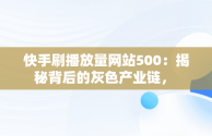 快手刷播放量网站500：揭秘背后的灰色产业链， 