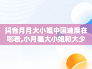 抖音月月大小姐中国速度在哪看,小月唱大小姐和大少爷的反派生涯