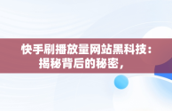 快手刷播放量网站黑科技：揭秘背后的秘密， 