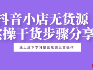 抖音小店无货源玩法(抖音小店无货源玩法详解)