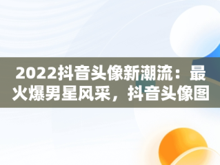 2022抖音头像新潮流：最火爆男星风采，抖音头像图片男 超拽 