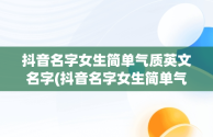 抖音名字女生简单气质英文名字(抖音名字女生简单气质 霸气英文)