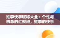 姓李快手昵称大全：个性与创意的汇聚地，姓李的快手昵称 