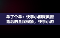 羊了个羊：快手小游戏风靡背后的全民现象，快手小游戏羊了个羊全自动 