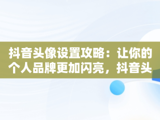 抖音头像设置攻略：让你的个人品牌更加闪亮，抖音头像怎么设置禁止保存 