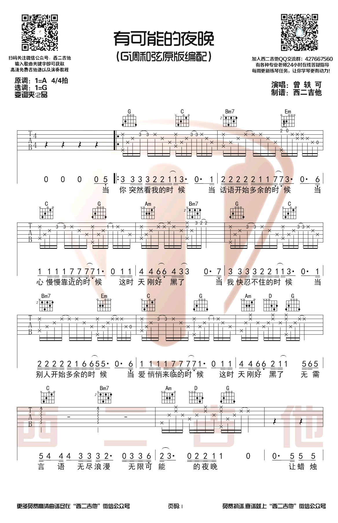 抖音最火歌曲吉他简谱,抖音神曲吉他谱